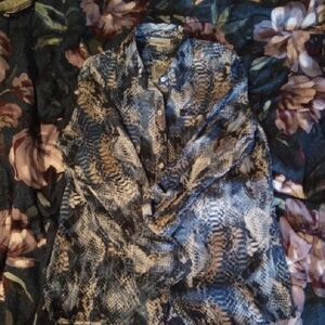 Snakeskin Print Blouse